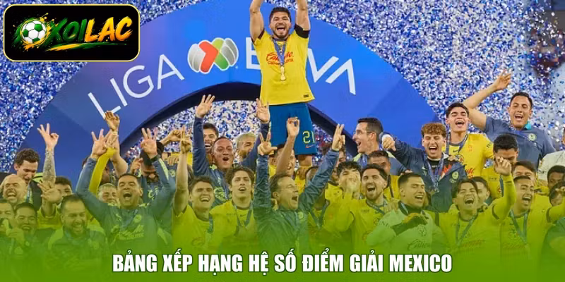 Bảng xếp hạng hệ số điểm giải Mexico
