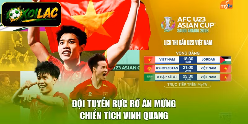 Đội tuyển rực rỡ ăn mừng chiến tích vinh quang
