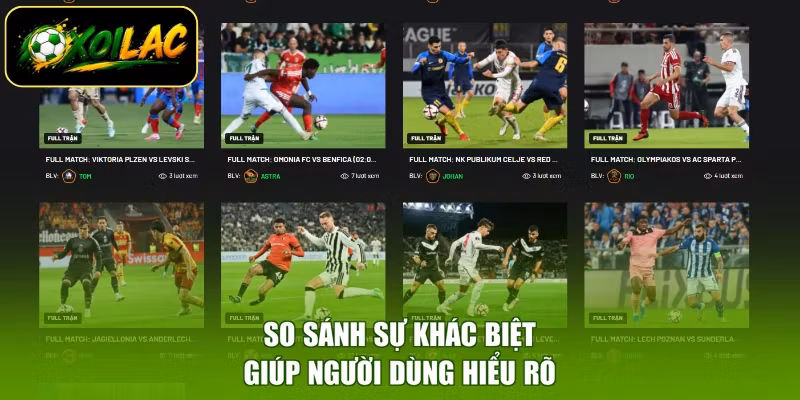 So sánh sự khác biệt giúp người dùng hiểu rõ